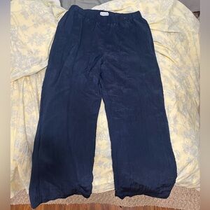 Abercrombie & Fitch Navy Pants with Crinkle Material